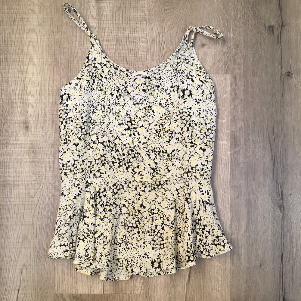 ASOS dainty flower peplum top